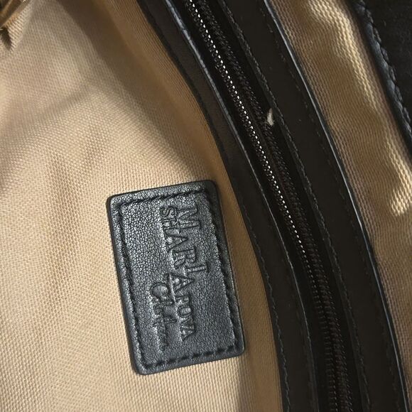 Maria sharapova by cole haan Black and blue Crossbody Bag vintage leather - Picture 10 of 11